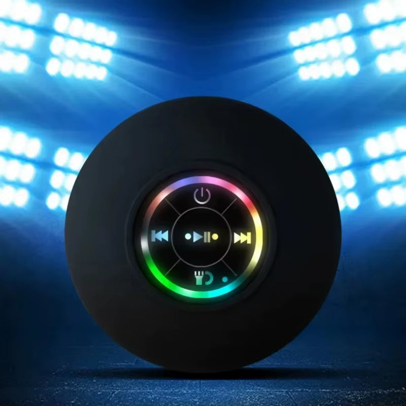 Aquabeat Mini: Waterproof LED Bluetooth Speaker with Powerful Sound & Suction Cup Mount